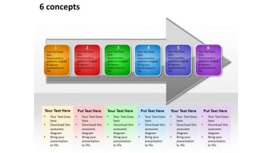 Ppt Successive Abstraction Of 6 Concepts An Arrow PowerPoint Templates