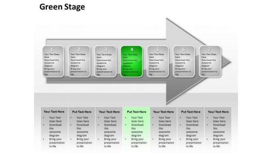 Ppt Successive Description Of Go Green PowerPoint Templates Stage An Arrow