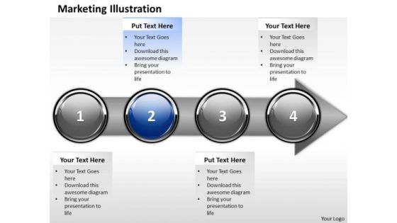 Ppt Successive Illustration Of Marketing Process Using 4 State Diagram PowerPoint Templates