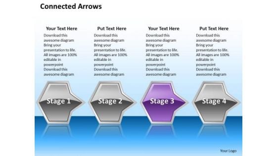 Ppt Successive Illustration Of Octagonal Arrows 4 Power Point Stage Purple PowerPoint Templates