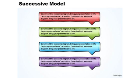 Ppt Successive Model Using 4 Rectangular Circular Arrows PowerPoint 2007 Templates