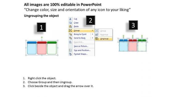 Ppt Tabular Illustration Of 3 Different Processes PowerPoint Templates