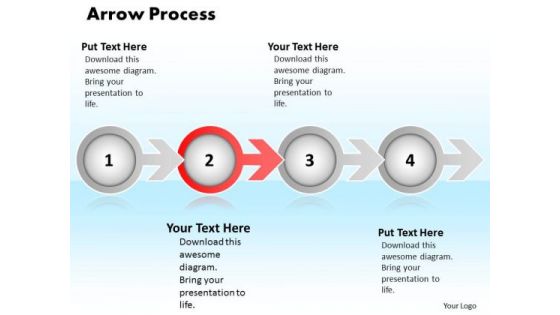 Ppt Techno Layouts PowerPoint 2003 Arrow And Process 4 Stages Templates