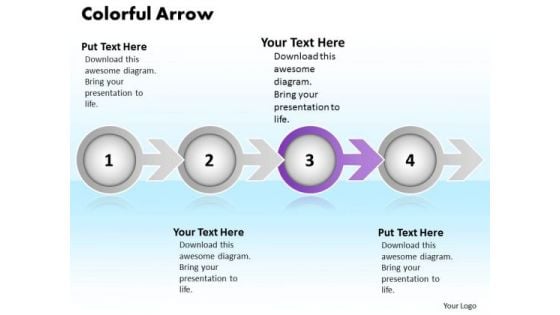 Ppt Techno PowerPoint Templates Arrow And Circular Action 4 Phase Diagram