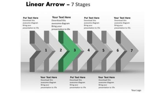 Ppt Template 3d Arrow Representing Constant Steps Working With Slide Numbers 4 Image