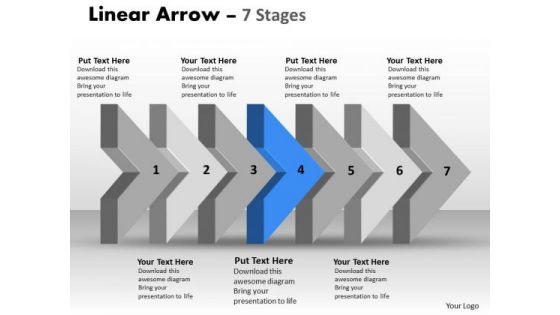 Ppt Template 3d Arrow Representing Constant Steps Working With Slide Numbers 5 Image