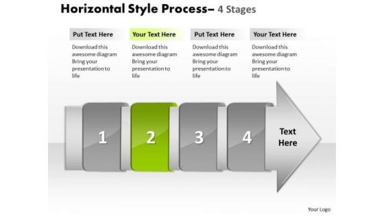 Ppt Template 4 Horizontal Missing Steps Working With Slide Numbers Demonstration 3 Image