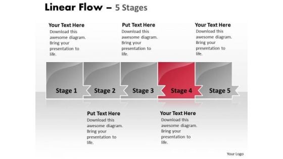 Ppt Template Marketing Route Horizontal PowerPoint Slide Numbers 5 Graphic