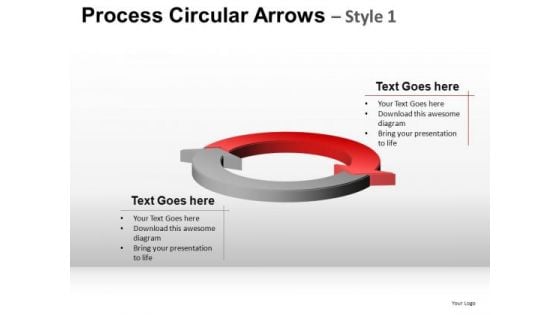 Ppt Templates 2 Stage Circular Arrows Cycle Diagram PowerPoint Slides