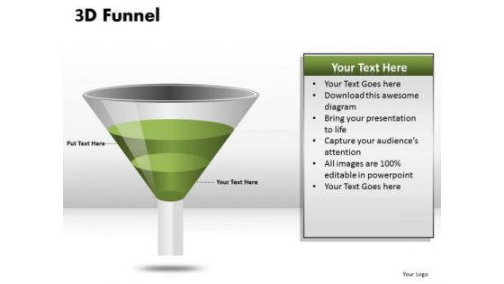 Ppt Templates 3d Funnel Diagram PowerPoint Slides