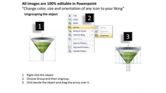 Ppt Templates 3d Funnel Diagram PowerPoint Slides