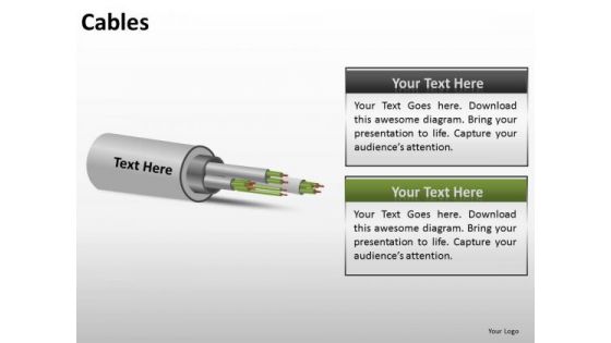 Ppt Templates Core Of Wire Cables Diagram PowerPoint Slides