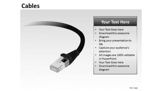 Ppt Templates Network Lan Ethernet Cable PowerPoint Slides