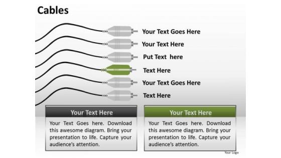 Ppt Templates Output Av Cables PowerPoint Slides