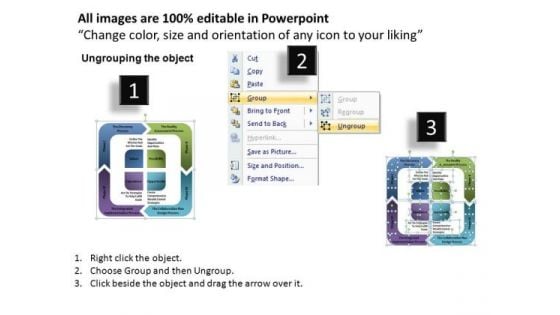 Ppt Templates Square Process Flow Diagram PowerPoint Slides