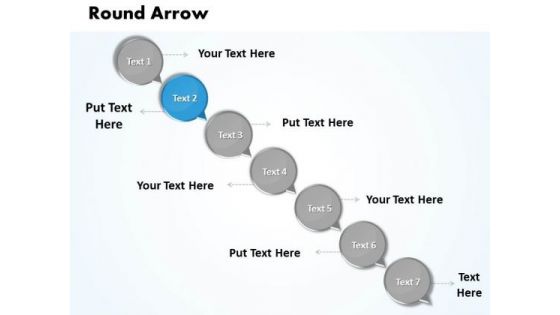 Ppt Text Circles With Circular Arrows PowerPoint 2007 Steps Business Templates