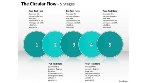 Ppt The PowerPoint Presentation Circular Flow 5 Stages Templates