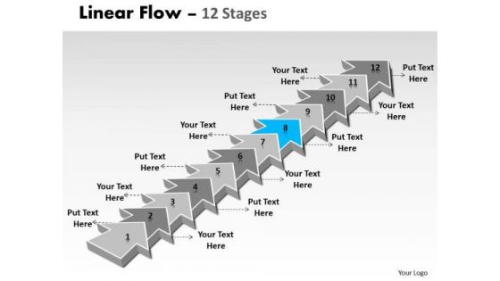 Ppt Theme 12 Stages Linear Arrows To Create World Model Plan 9 Design