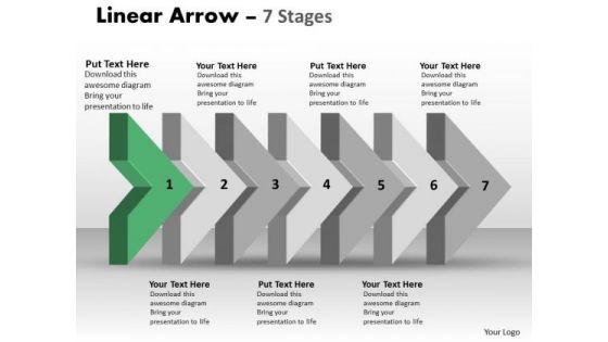 Ppt Theme 3d Arrow Representing Consecutive Steps Operations Management PowerPoint 2 Graphic