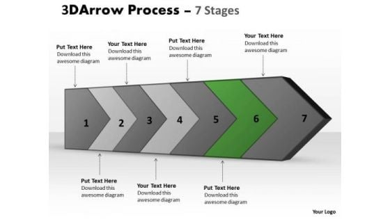 Ppt Theme 3d Continuous PowerPoint Slideshow Arrow Steps Diagram Free 7 Graphic