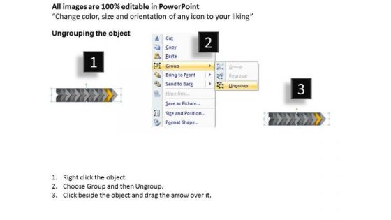 Ppt Theme 3d Illustration Of Straightaway Arrow Flow PowerPoint Diagram 12 Image