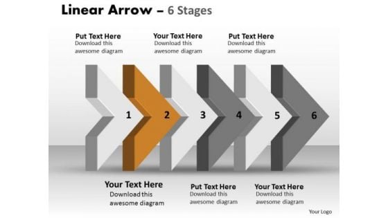 Ppt Theme 3d Linear Procedure To Show 6 Steps Business Plan PowerPoint Image