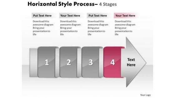 Ppt Theme 4 Horizontal To Vertical Text Steps Working With Slide Numbers Demonstration 5 Image