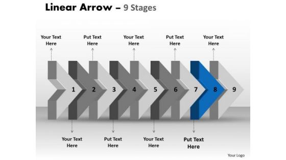 Ppt Theme Beeline Flow Manner Charts Arrow Ishikawa Diagram PowerPoint Template 9 Design