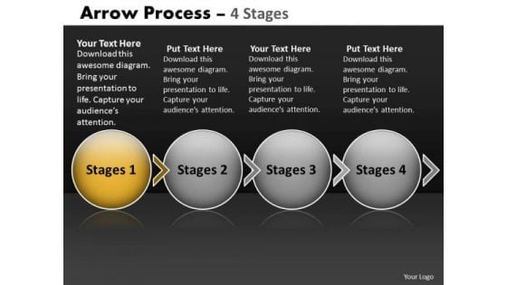 Ppt Theme Circular Flow Of 4 Stage Diagram Sales Communication PowerPoint 2 Design