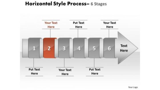 Ppt Theme Horizontal Flow Of 6 Stage Spider Diagram PowerPoint Template 3 Design