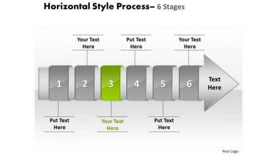 Ppt Theme Horizontal Flow Of 6 Stage Spider Diagram PowerPoint Template 4 Design