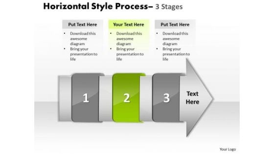 Ppt Theme Horizontal To Vertical Text Steps Working With Slide Numbers Demonstration 3 Graphic