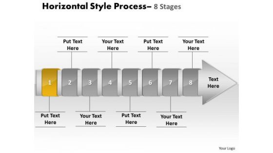 Ppt Theme Linear Demonstration Of 8 Steps Procedure Corporate Plan PowerPoint 2 Graphic