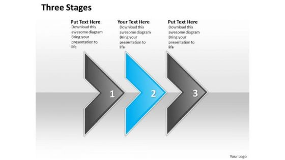 Ppt Three Stages Steps Working With Slide Numbers Arrows PowerPoint Templates