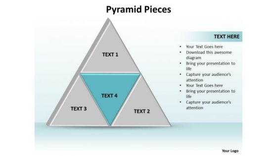 Ppt Triangle Showing Blue And Its Components PowerPoint Templates