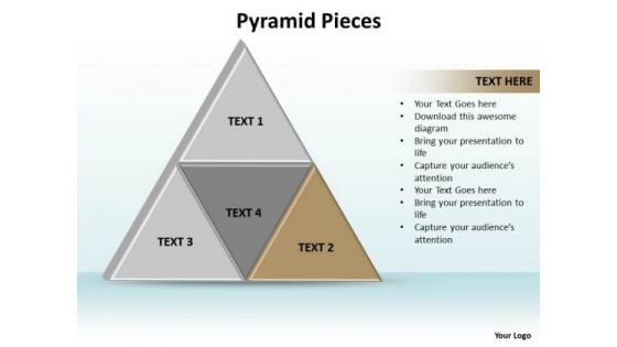 Ppt Triangle Showing Brown And Its Components PowerPoint Templates