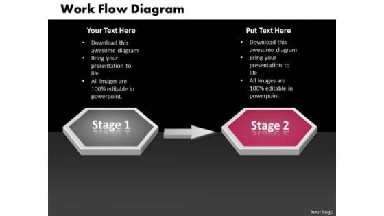 Ppt Two Stages Sequential Learning PowerPoint Backgrounds Flow Diagram 2 Templates