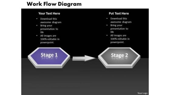 Ppt Two Stages Sequential Marketing Flow Diagram 1 PowerPoint Templates