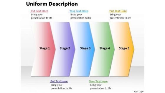 Ppt Uniform Description Of 5 Steps Working With Slide Numbers PowerPoint Templates