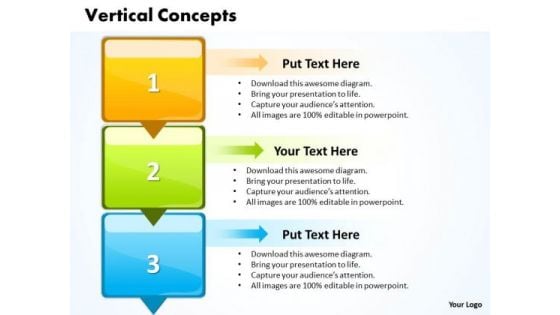 Ppt Vertical Steps 3 PowerPoint Templates