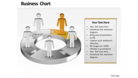 Ppt Yellow Men Standing On Business PowerPoint Presentation Pie Chart Templates