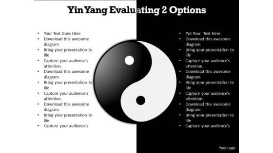 Ppt Yin Yang Evaluating 2 Options PowerPoint Templates