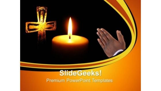 Prayer Candles Church PowerPoint Templates And PowerPoint Themes 0712