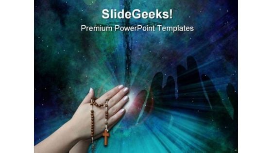 Prayer Religion PowerPoint Template 0610