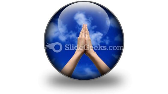 Praying Hands PowerPoint Icon C