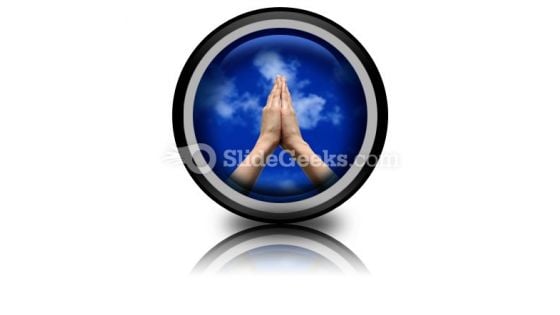 Praying Hands PowerPoint Icon Cc