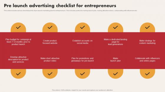 Pre Launch Advertising Checklist For Entrepreneurs Rules Pdf