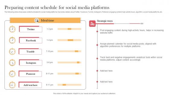 Preparing Content Schedule For Social Media Designing Approaches Download Pdf