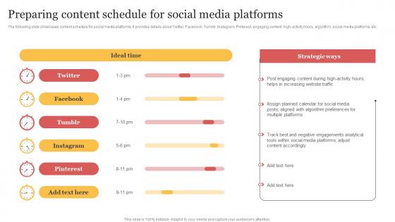 Preparing Content Schedule For Social Media Platforms Organizing Buzzworthy Social Microsoft Pdf