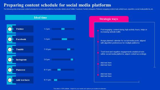 Preparing Content Schedule For Social Media Platforms Viral Video Outreach Plan Microsoft Pdf